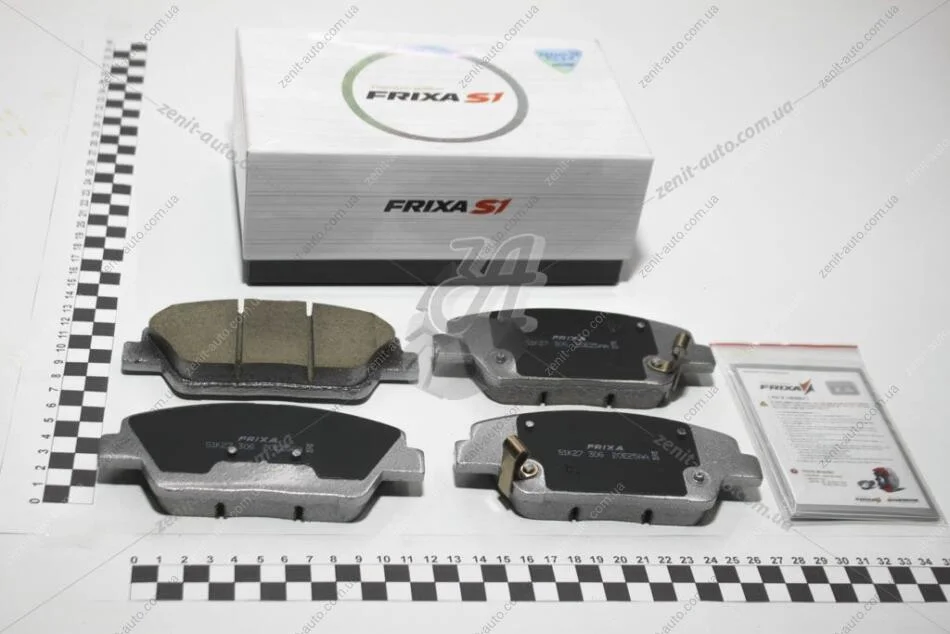 Колодки тормозные передние Hyundai Sonata (09-)/ KIA Optima (10-) (металлокерамические) (SP1397) FRIXA Hankook S1K27 (фото 1)