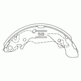 Колодки гальмівні задні (барабанного типу) Hyundai Elantra, Avante HI-Q Hi-Q (SANGSIN) 'SA062