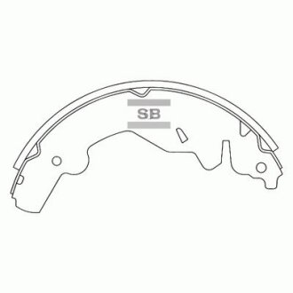 Колодки гальмівні задні (барабанного типу) Kia Sportage (-03) HI-Q Hi-Q (SANGSIN) 'SA070