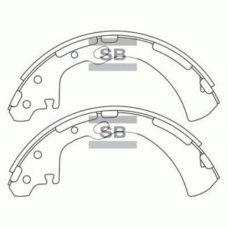 Колодки гальмівні задні (барабанного типу) Nissan Navara (-04) HI-Q Hi-Q (SANGSIN) 'SA172