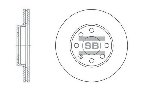 Диск гальмiвний Ланос/Нексия R13 (кратно 2) HI-Q Hi-Q (SANGSIN) 'SD3004