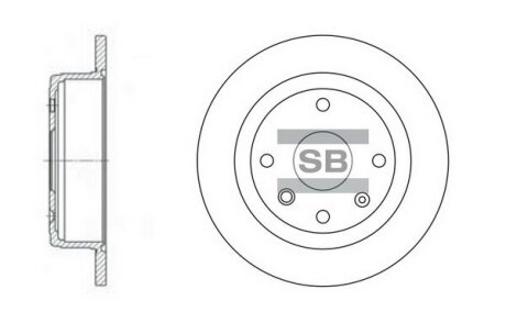 Диск гальмівний Лачетті/Нубіра 1,4-2,0 задній (кратно 2) HI-Q Hi-Q (SANGSIN) 'SD3033