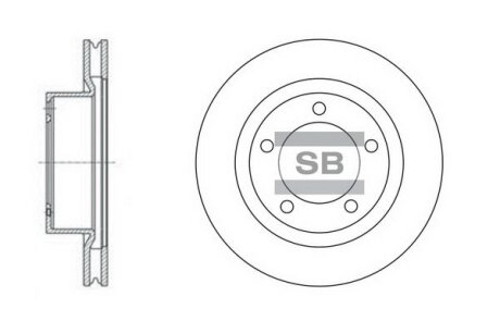Диск гальмівний (кратно 2) передній (вентильований) Toyota Land Cruiser (07-) (D=340.0mm) HI-Q Hi-Q (SANGSIN) 'SD4017