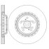 Диск гальмівний (кратно 2) передній (вентильований) Toyota Highlander (09-) (D=328.0mm) HI-Q Hi-Q (SANGSIN) 'SD4034 (фото 1)