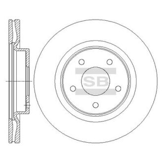 Диск гальмівний (кратно 2) передній (вентильований) Nissan Teana (D=295.9mm) HI-Q Hi-Q (SANGSIN) 'SD4223