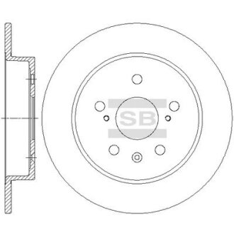 Диск гальмівний (кратно 2) задній Suzuki SX4 EY,GY (06-) (D=278.0mm) HI-Q Hi-Q (SANGSIN) 'SD4806