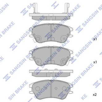 Колодки гальмівні передні Hyundai Atos (-03) HI-Q Hi-Q (SANGSIN) 'SP1149