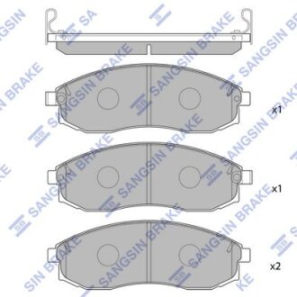 Колодки гальмівні передні Mitsubishi L200 HI-Q Hi-Q (SANGSIN) 'SP1256