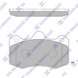 Колодки гальмівні передні Renault Thalia (LB0/1/2), Seat Leon (1M1) (02-) HI-Q Hi-Q (SANGSIN) 'SP1835