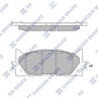Колодки гальмівні передні Toyota Camry (07-), Toyota Avalon (08-) HI-Q Hi-Q (SANGSIN) 'SP2080