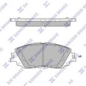 Колодки гальмівні передні Toyota Camry (18-) HI-Q Hi-Q (SANGSIN) 'SP4275