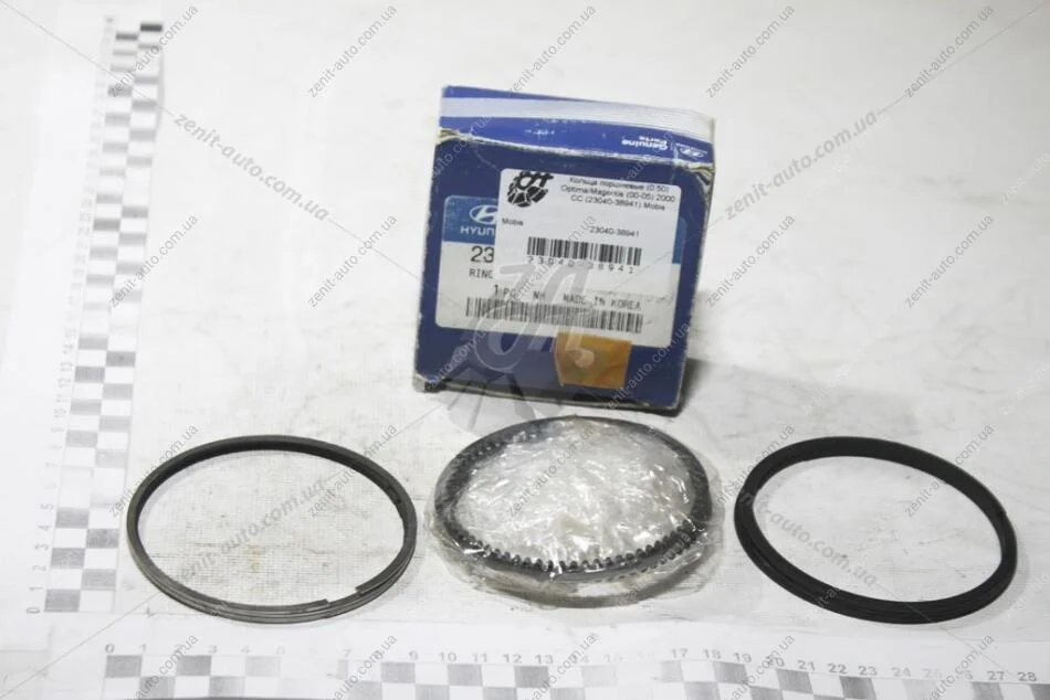 Кільця поршневі (0.50) (к-кт на ДВЗ) Optima/Magentis (00-05) 2000 CC Mobis Hyundai/Kia/Mobis 23040-38941 (фото 1)