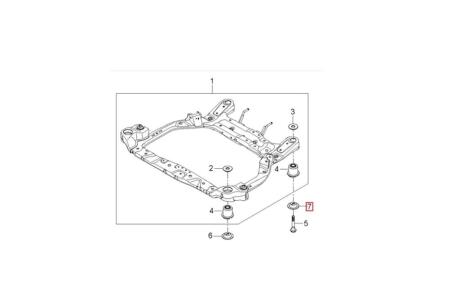 Опора заднього сайлентблока підрамника Accent (06-) (62473-1G100) Mobis Hyundai/Kia/Mobis '624731G100