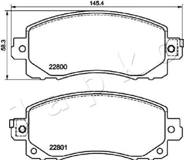 Колодки тормозные передние Subaru Fofester, Impreza, XV (15-) JAPKO '50713