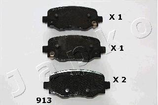 Колодки гальмівні дискові задні Jeep Renegade (14-), Compass (20-)/Fiat 500X (14-) JAPKO '51913