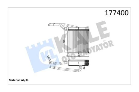 Радиатор отопителя Ford Focus (98-), Transit Connect (02-) KALE OTO RADYATOR Kale '177400
