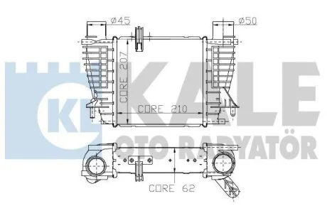 Інтеркулер Renault Clio, Modus (02-) 1.2 16V, 1.5 Dci KALE OTO RADYATOR Kale '243400