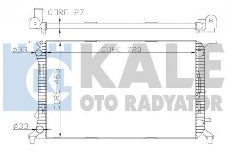 Радиатор охлаждения Audi A4, A5, A6, Q3, Q5 Kale '342340