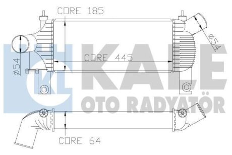 Интеркулер Nissan Navara (07-), Pathfinder (05-) 2.5 dCi Kale '342355 (фото 1)