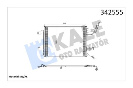 Радіатор кондиціонера MItsubIshI Colt (05-)/Smart Forfour (04-) OTO RADYATOR Kale '342555
