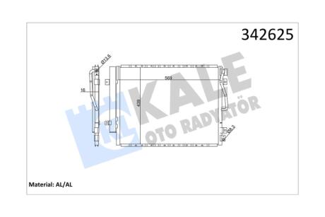Радиатор кондиционера KIA Sorento (03-) 2.5 CRDi OTO RADYATOR Kale 342625