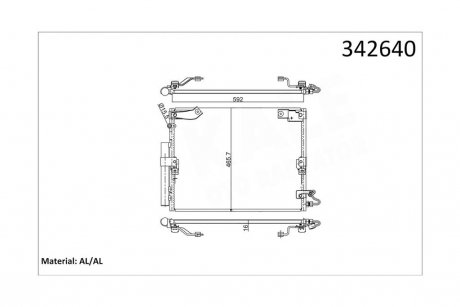 Радіатор кондиціонера Toyota Land Cruiser 100 OTO RADYATOR Kale 342640