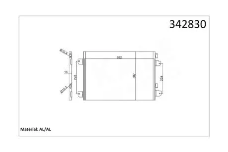 Радіатор кондиціонера Renault Logan (05-), Sandero (08-) 1.5dCi, 1.6 16V KALE OTO RADYATOR Kale 342830