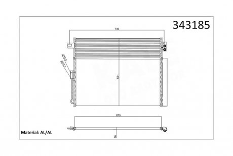 Радиатор кондиционера Jeep Grand Cherokee IV (With Oil Cooler) OTO RADYATOR Kale 343185