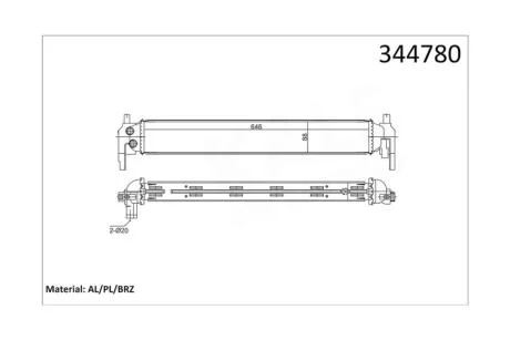 Радиатор охлаждения интеркулера (водяной) Audi A1 (10-)/Seat Ibiza (08-)/Skoda Fabia (07-)/Polo (09-) 1.2 Tsi, 1.4 Tsi, 1.4 Tdi KALE OTO RADY Kale 344780