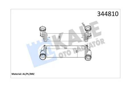 Інтеркулер BMW X5 (E70, F15), X6 (E71, F16) (07-19) 3.0i, 3.0D OTO RADYATOR Kale '344810
