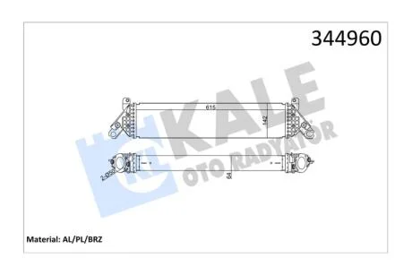 Інтеркулер Mazda 3, 6, Cx-5 (12-) 2.2 D OTO RADYATOR Kale 344960