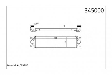 Интеркулер Nissan Interstar, Opel Movano, Renault Master II OTO RADYATOR Kale 345000