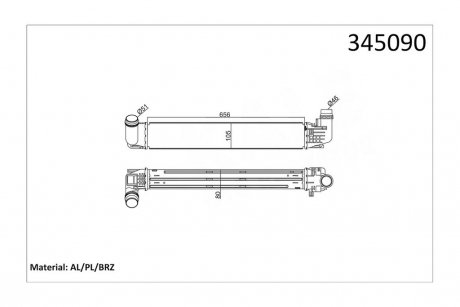 Інтеркулер Renault Duster (10-) OTO RADYATOR Kale 345090