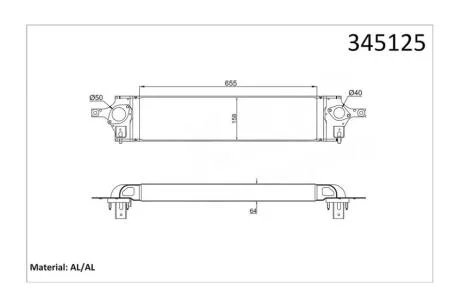 Інтеркулер Nissan X-Trail (07-) 2.0 dCi OTO RADYATOR Kale 345125