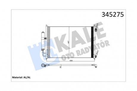 Радіатор кондиціонера Nissan X-Trail Condenser OTO RADYATOR Kale 345275 (фото 1)