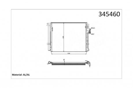 Радіатор кондиціонера Kia Sorento II OTO RADYATOR Kale 345460