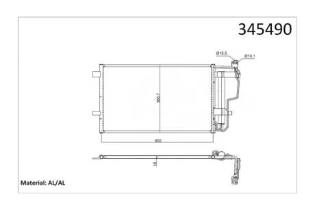 Радіатор кондиціонера Mazda 3 (08-) KALE OTO RADYATOR Kale 345490