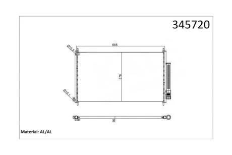 Радіатор кондиціонера Honda CR-V IV (12-) 2.0i, 2.4i KALE OTO RADYATOR Kale 345720