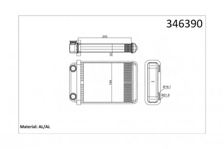 Радиатор отопителя Opel Astra J, Astra J Gtc, Astra K, Cascada OTO RADYATOR Kale 346390