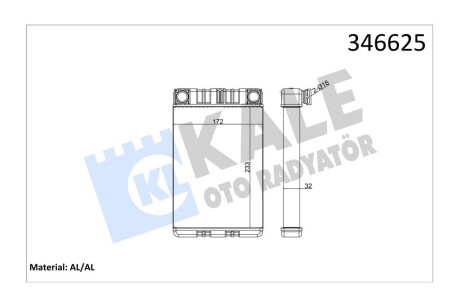 Радиатор отопителя MB C-Class Kale '346625