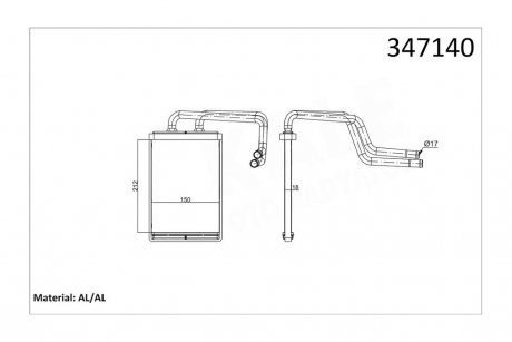 Радиатор отопителя Hyundai Coupe, Elentra OTO RADYATOR Kale 347140