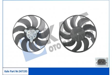 Вентилятор охлаждения радиатора с кожухом Renault Master Ii Bus - Opel Movano Fan & Motor Kale 347195 (фото 1)