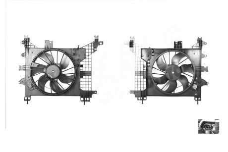 Вентилятор охлаждения радиатора с кожухом Dacia Duster OTO RADYATOR Kale 347205 (фото 1)