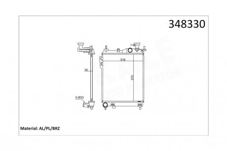 Радіатор охолодження Hyundai Getz OTO RADYATOR Kale 348330