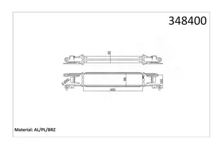 Інтеркулер Opel Corsa D (06-) 1.3 CDTi OTO RADYATOR Kale 348400