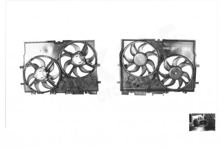 Вентилятор охолодження радіатора з кожухом Fiat Ducato II OTO RADYATOR Kale 348495 (фото 1)