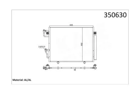 Радіатор кондиціонера Mitsubishi Pajero III (00-) KALE OTO RADYATOR Kale 350630