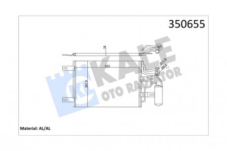 Радиатор кондиционера Opel Meriva - Vauxhall Meriva Mk I Condenser OTO RADYATOR Kale 350655 (фото 1)