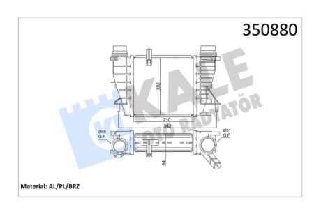 Інтеркулер Renault Clio, Modus (10-)/Nissan Note (07-) 1.5 dCi OTO RADYATOR Kale '350880