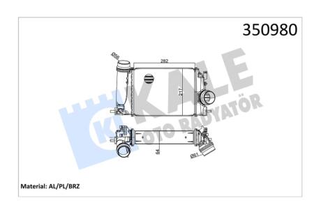 Інтеркулер Renault Kadjar (15-), Megane IV (16-)/Nissan Qashqai (14-), X-Trail (14-) 1.5 dCi OTO RADYATOR Kale '350980